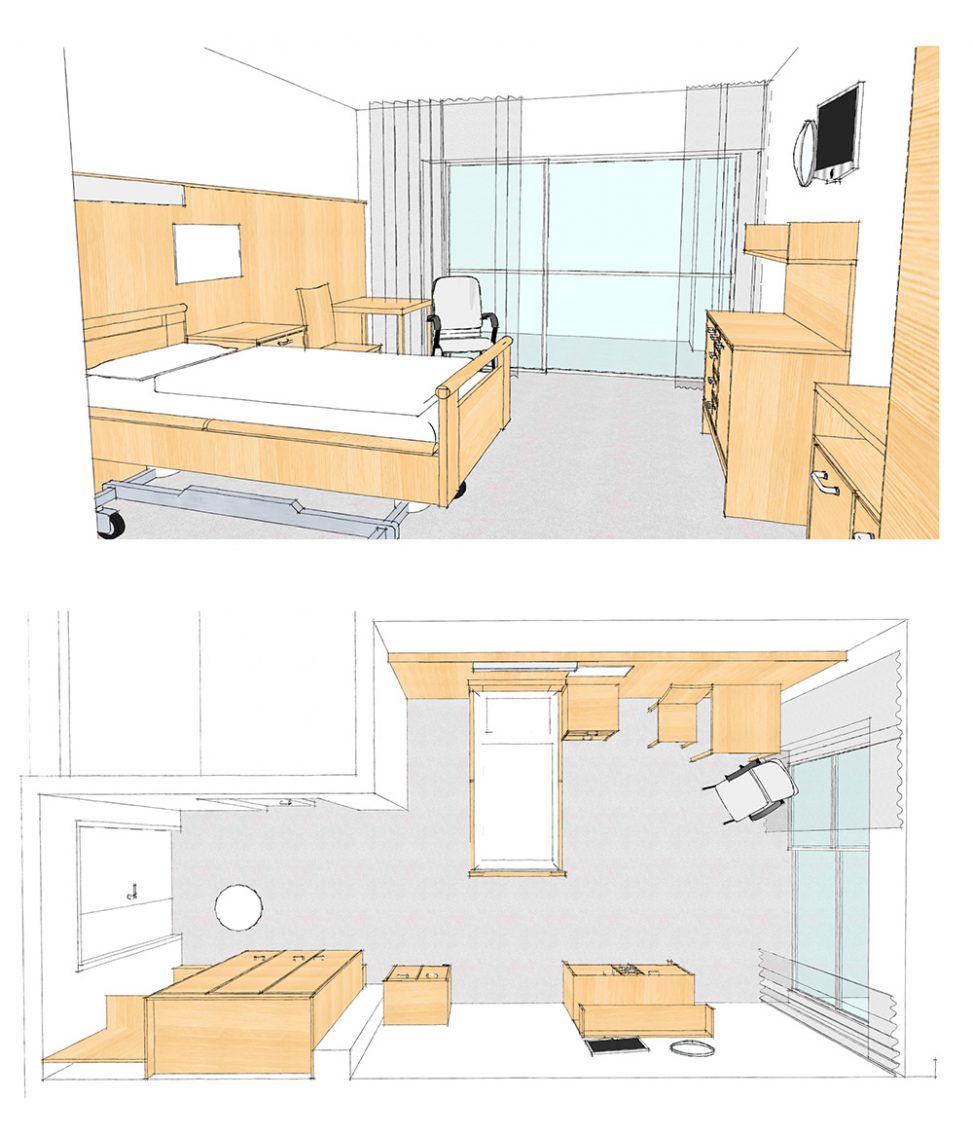 Visualisierung Pflegezimmer Visualisierung Pflegezimmer